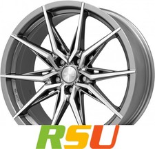 Brock B42 ferric-grey poliert 8x18" ET35 LK5 100 ML 63.4 Alufelgen 18 Zoll