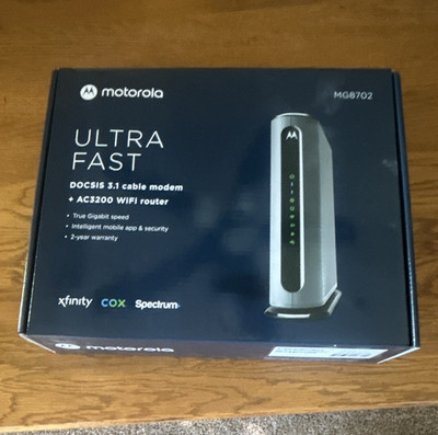 Motorola MG8702 DOCSIS 3.1 Cable Modem Router AC3200 Dual-Band 4-Port