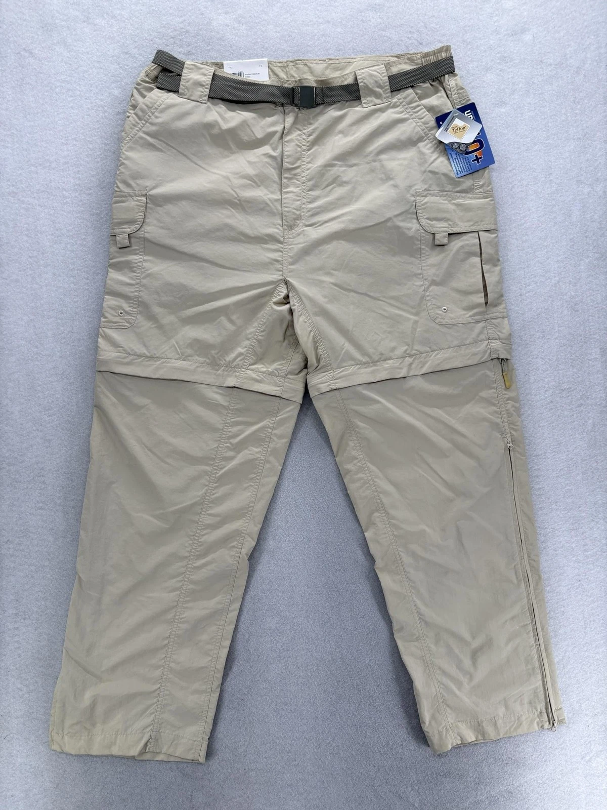 World Wide Sportsman XPS Convertible Pants Mens XL/30 Beige Fishing UPF 50+ NWT