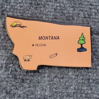 Montana REPLACEMENT STATE Small World Toys Wooden USA Map 1994 Puzzle #2560