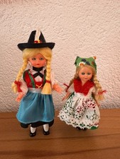 2 kleine Süße Vintage Puppen im Dirndl mit ...