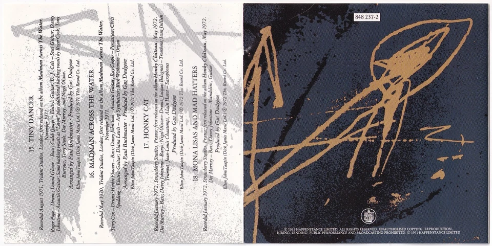 Elton John To Be Continued CD 1990 Disc 1 Only - Image 4 of 4