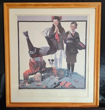 Norman Rockwell 1983 Waverly House Signed 2183/2500“COUSIN REGINALD IS CUT OUT” 