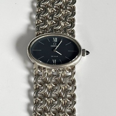 Omega De Ville ''Jeux D Argent'' Lady Andrew Grima Design 1972 Sterling Silber Uhr