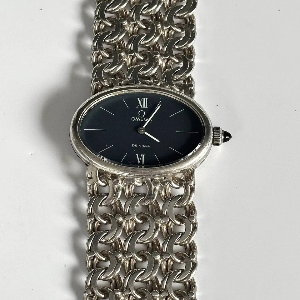 Omega De Ville "Jeux D’Argent" Lady Andrew Grima Design 1972 Sterling Silber Uhr - Bild 1 von 4