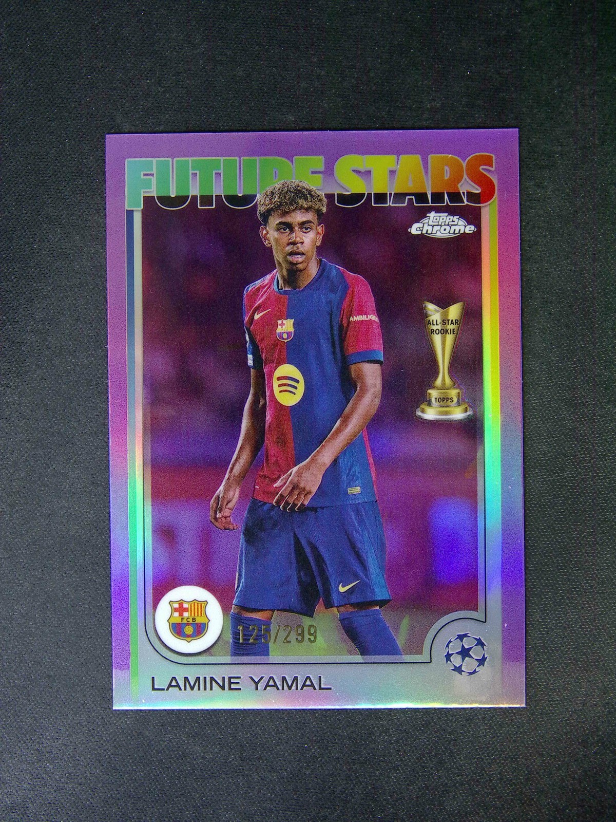 2024-25 Topps Chrome UEFA Lamine Yamal #27 Future Stars Violet /299