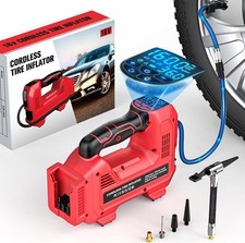160PSI Cordless Tire Inflator Air Compressor Compatible With Milwaukee 18V Batte