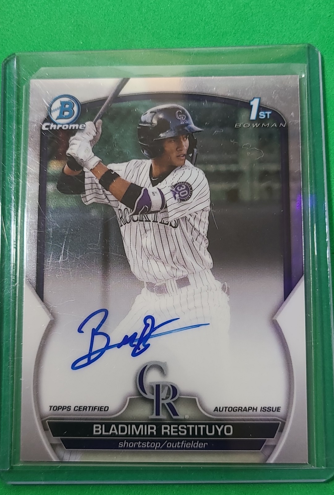 2023 Bowman Chrome Prospect Autographs Bladimir Restituyo Auto #CPA-BR Rockies