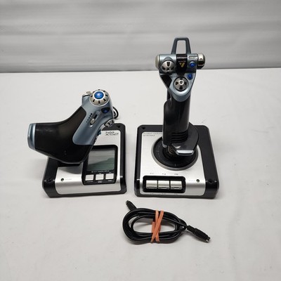 Saitek X52 Flight Control System Joystick Throttle PC USB Set Read Condition