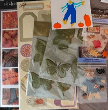 New scrapbook stickers Fall scarecrow leaves pumpkins apples
