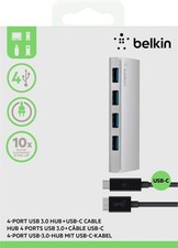Belkin 4-port USB 3.0 Hub  USB-C Cable with Power Adapter for Mac F4U088ttAPL