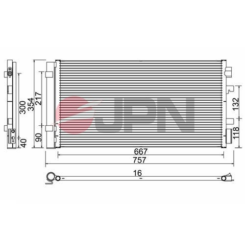 CONDENSER AIR CONDITIONING 60C9128-JPN FOR RENAULT MEGANE/III/CC/Grandtour/Van - Picture 2 of 7