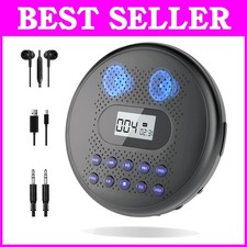 Dual Stereo Speakers Rechargeable CD Player with Headphones