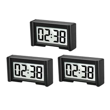 Good Quality 3 Pack Mini Digital Clock Small Adhesive Stick On Clear Display Set