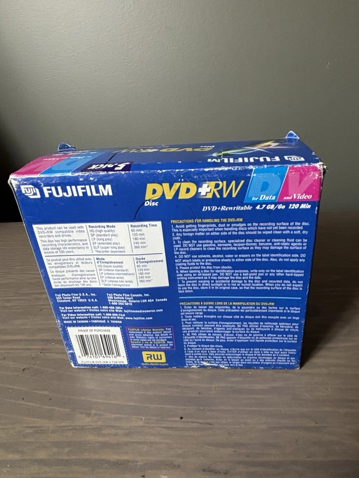 DVD-RW Fujifilm Discs DVDs 120 Min 4.7GB Jewel Cases Brand New Pack Of 5 - Image 2 of 4