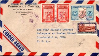 GOLDPATH: Guatemala cover 1951 to USA airmail CV050_P02