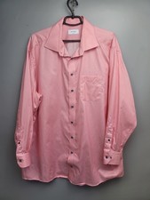 Eton Signature Twill Pink Cotton Shirt Mens Size 47 / 18.5 P-P 28,5 in