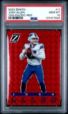 2023 PANINI ZENITH 1994 PACIFIC 11 JOSH ALLEN RED BILLS PSA 10