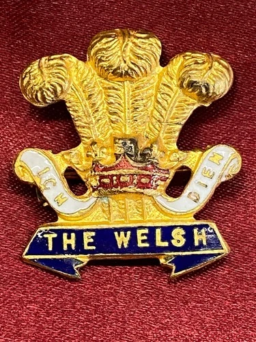 WW1 era Enamel The Welsh Regiment Sweetheart Brooch w/fixing