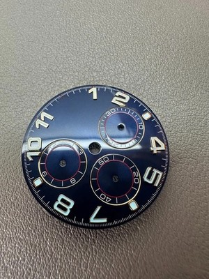 Replacement Blue Gold Watch Dial Fits Daytona 4130 Movement