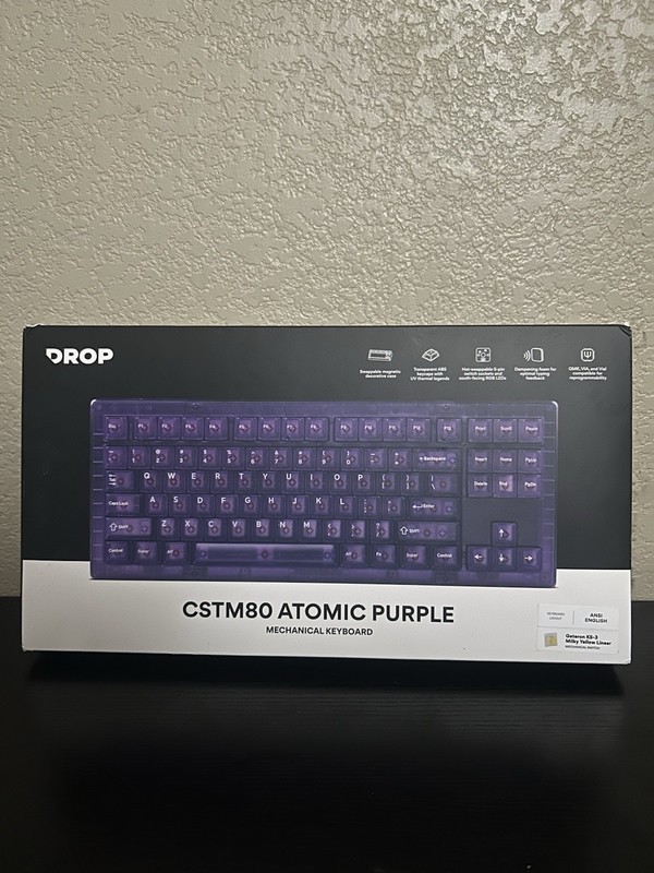 Drop CSTM80 Atomic Purple Wired Mechanical Keyboard Illuminated QWERTY English
