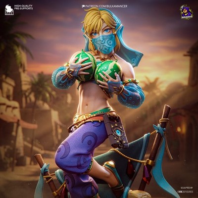Link Gerudo Outfit  - 23.5 cm - UNPAINTED Resin Figure - Fan Art