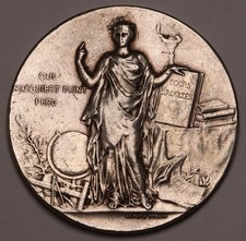 1901 Francia Plata (1,86 oz) Premio Medalla Ministerio de Instrucción Pública, A Dubois
