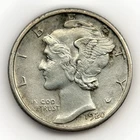 1920 S Mercury Dime 10C AU UNC Details Better Date San Francisco Silver Coin Key