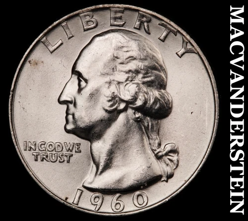 1960-D Silver Washington Quarter-Choice Gem BU Lustrous No Reserve #i6678