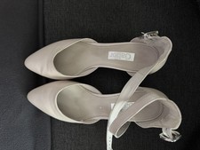 Hochzeitsschuhe mit Riemchen Perlweiß Größe 7