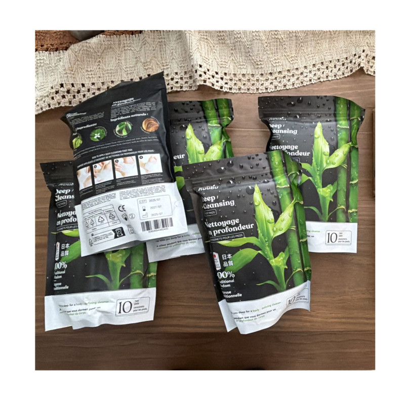 5 packages of Nuubu Deep Cleansing Detox Foot Pads Natural Ingredients 