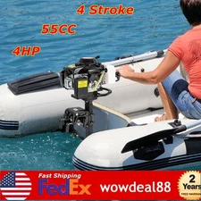 4.0 HP Outboard Motor 4 Stroke Gas Motor Boat Engine Long Shaft Air Cooling