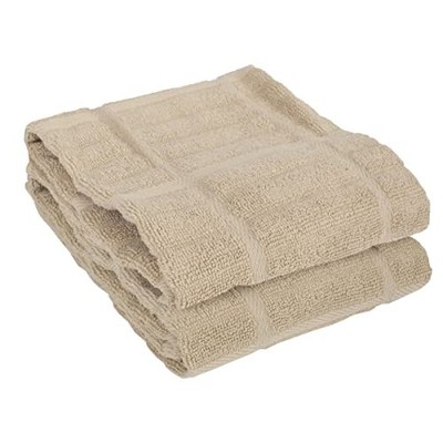  Solid Kitchen Towels: Highly Absorbent, Super Soft Solid - 2 Pack Cappuccino