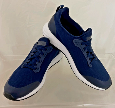Skechers Arbeitsschuh rutschfest Strick Beruf Navy Sneaker UK 7 NEU