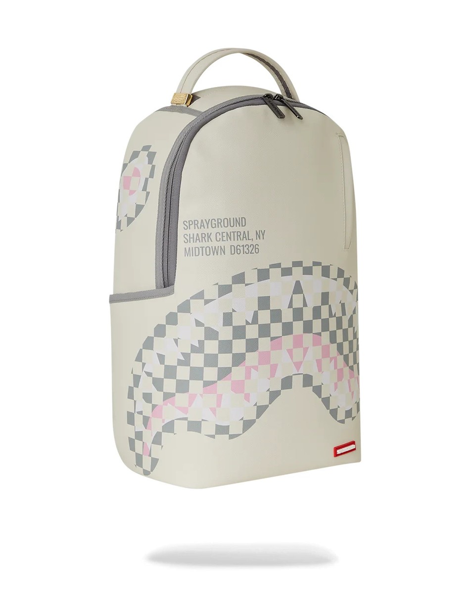 Sprayground Cream Check Dynamic Backpack🔥New Black Large Bookbag