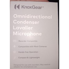 KnoxGear Omnidirectional Condenser Microphone Clip on Ideal for Interviews NEW