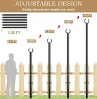 10ft String Light Poles for Outdoor Use - Deck, Fence, Backyard, Patio Lighting