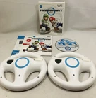 Mario Kart Wii Nintendo Wii Complete W Manual & 2 OEM Steering Wheels Tested