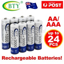 4-24x 3000mAh AA/1000mAh AAA Rechargeable Battery NI-MH 1.2V Recharge Batteries