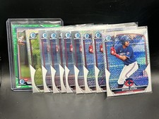 (10) Bryan Acuna Bowman Chrome Lot - Mojo, Grass, Base, 1st - TWINS - Refractor