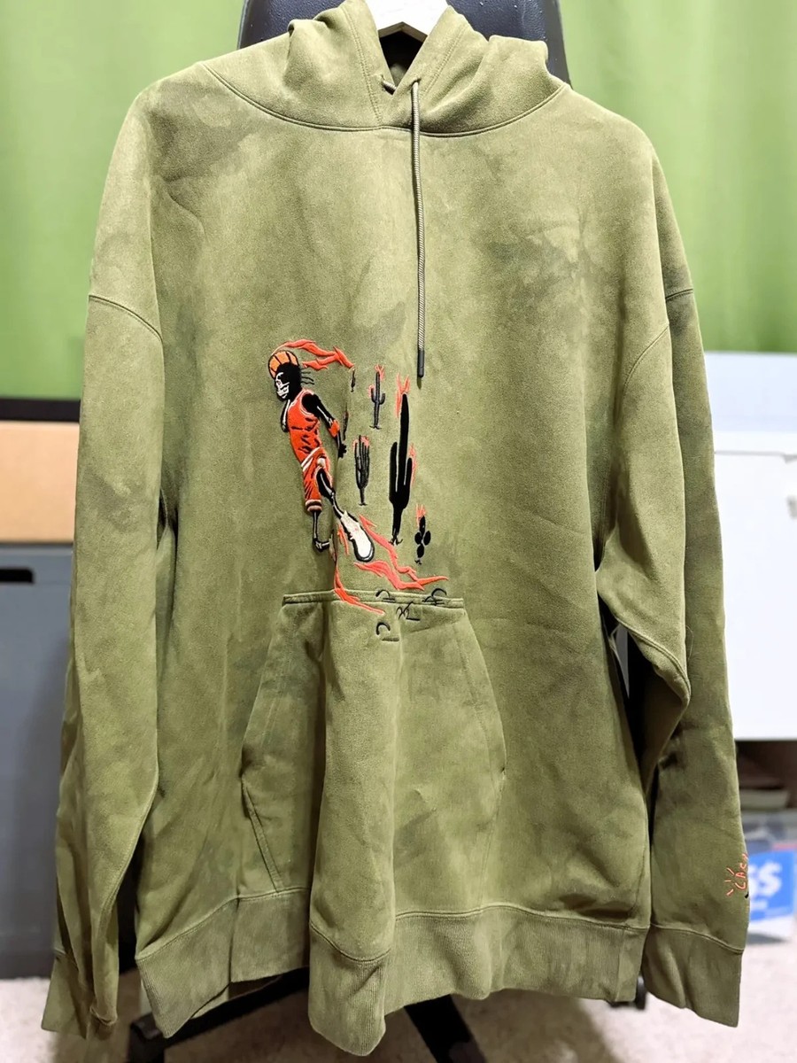 Travis Scott Jordan Washed Suede パーカー Travis Scott Jordan Washed Suede Hoodie Grey Men's - FW19 - US