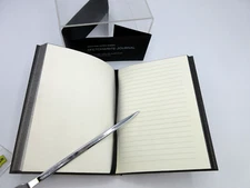 Sketch Write Sketchbook and Journal Leather Cover 4X6" Graphic Image BLACK