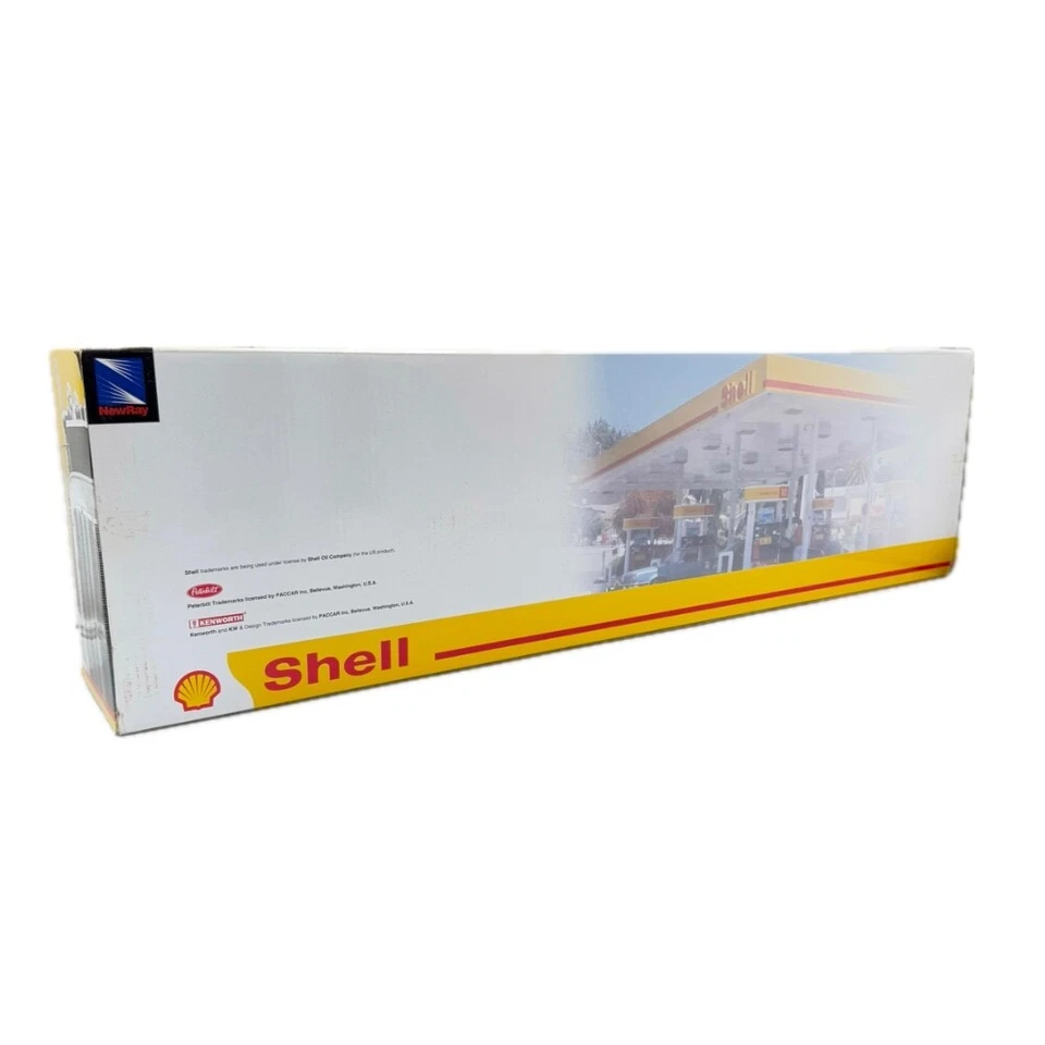 1/32 scale Newray Peterbilt Shell Oil Petrol Double Tanker Train Model 379 - Image 3 of 4