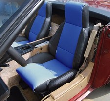 Chevy Corvette C4 Standard 1984-1993 Blackblue Leather-like Custom Seat Cover Chevy Corvette C4 Standard 1984-1993 Blackblue Leather-like Custom Seat Cover