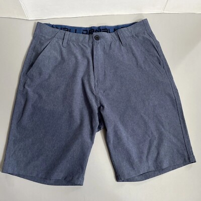 DENALI Men's Stretch Waist Flat Front Shorts Gray Preowned Size