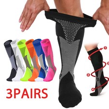 3Pairs Compression Socks Medical Support Stockings 20-30mmHg Men Women