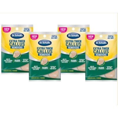 4 Pack - Dr. Scholl's Callus Removers Extra Thick With Salicylic Acid 4 Each