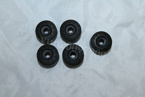 Original VW Skoda 5 x wheel bolt caps black 1K0601173 9B9 DE - Picture 2 of 2