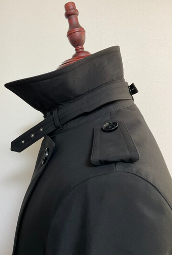 Burberry Black Label Men's Trench Coat w/Liner Black Cotton size L Near Mint - Picture 17 of 21