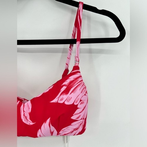 NWT Seafolly Fleur De Bloom Bralette Bikini Top Chili Red Floral Tropical Size 4 - Picture 8 of 15